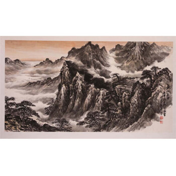 职业画家  李新昌 《黄山日出》06拍卖已结束职业画家 朱金涛《清修