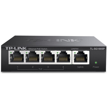 普联（TP-LINK） 5口千兆PoE交换机 4口PoE非网管交换机 监控网络网线分线器 企业级交换器 分流器 TL-SG1005P