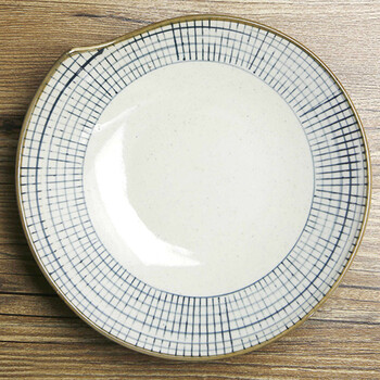 冠诚德 日式陶瓷餐具套装 盘子深菜盘碟子创意釉下彩家用圆形饺子盘
