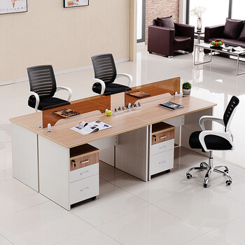 奥坦办公家具简约现代 职员桌空架桌四人组合位 屏风职员办公桌 员工