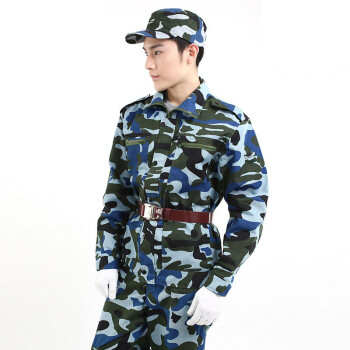 軍迷服飾 法詩派克(fashipaike) 軍訓服 大中學生軍訓海洋迷彩服套裝