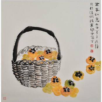 田晓静先生《事事如意》白洋淀著名画家06800拍卖已结束陈中兴