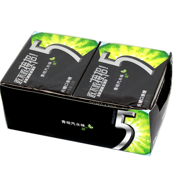 益达新5无糖口香糖黑色炫小盒装32g*10 青桔汽水味