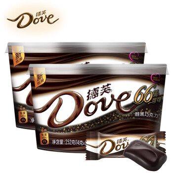 Dove 德芙 碗装醇黑巧克力 252g*2 *3件