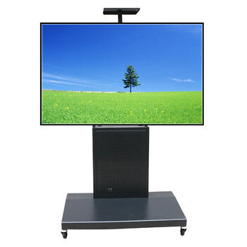 晶固(40-80英寸)会议视频电视落地推车带机箱大屏电视移动支架 单屏