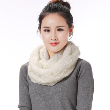 白色女士围脖 套头