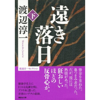 遥远的日落 下 日文原版遠き落日 下 渡边淳一講談社进口图书日本文学 摘要书评试读 京东图书