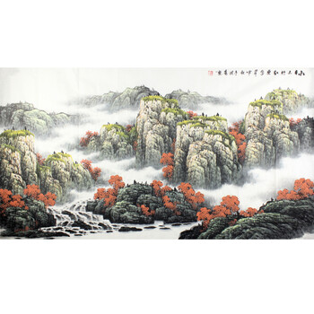 拍卖已结束06山水画家 王建英《泉清水香山河秀》鲁迅美术学院拍卖