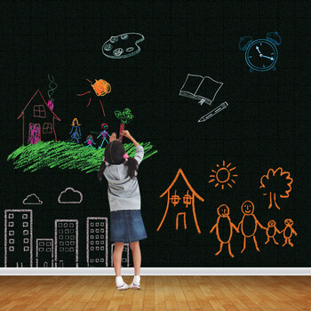 lovebbf 加厚可擦写黑板贴 幼儿园环境布置涂鸦墙贴纸可移墙贴画 黑板