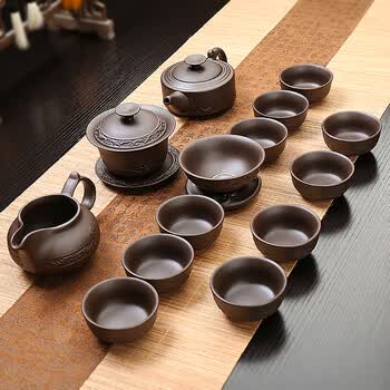鼎器 紫砂茶具套装 整套功夫茶具 茶道 原矿紫砂壶茶杯手工紫泥 送礼