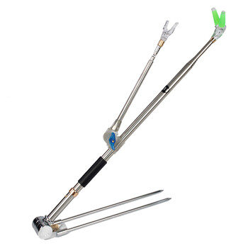 不锈钢钓鱼竿 钓箱钓椅插地通用杆架钓鱼配件渔具用品 台钓竿支架