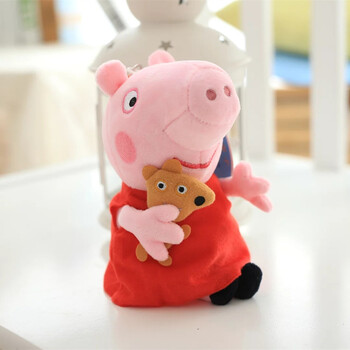 正版小猪佩奇毛绒玩具佩佩猪公仔粉红猪小妹布娃娃 儿童生日礼物男孩
