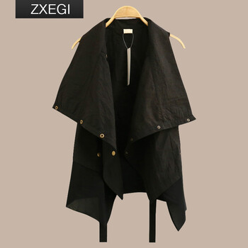 
                                        
                                        ZXEGI女装 春秋新款雪纺拼接无袖大码马甲女款M02 黑 均码                