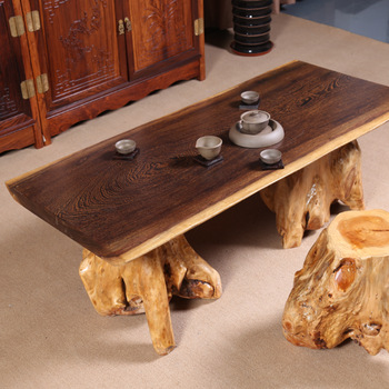 茶桌椅组合 小户型客厅阳台茶几简约功夫仿古茶桌家具茶台 鸡翅木杉木