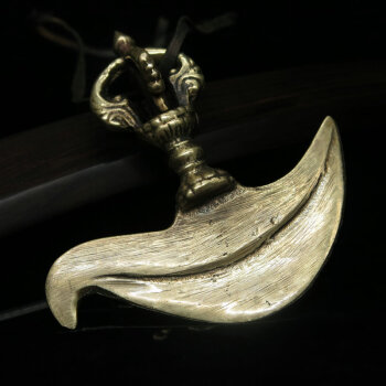 【宗教文化】佛法加持 藏式月牙刀法器06拍卖已结束【宗教文化】