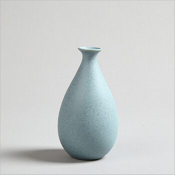 fw日式花器 陶瓷青瓷小花瓶 花插中号迷你花瓶工艺品 手工家居摆件