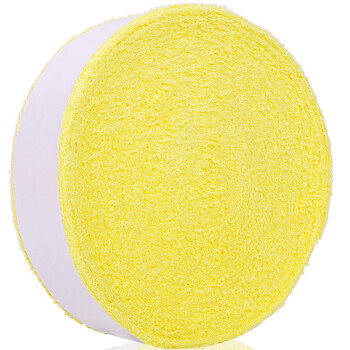 靓健羽毛球拍毛巾棉质手胶吸汗带 含打底膜封口胶 盘装5米黄色 靓健羽毛球拍毛巾棉质手胶吸汗带 含打底膜封口胶 盘装5米黄色