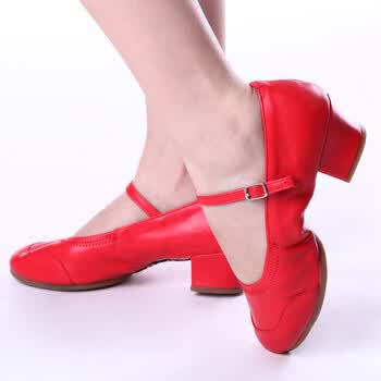 红舞鞋广场舞舞蹈用品