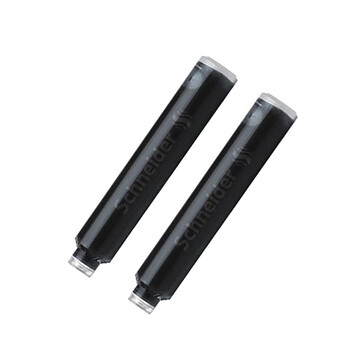 施耐德（Schneider）钢笔墨囊墨水胆非碳素不堵笔德国进口欧标钢笔适用开学必备用品3盒/18支装 黑色6601