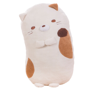 米怡拉拉 可爱动物歪脖墙角生物长枕抱枕 猫咪 25*45cm_现价-1元