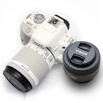 佳能(canon)eos 100d 数码单反相机/单反照相机 白色18-55stm 50/f1.