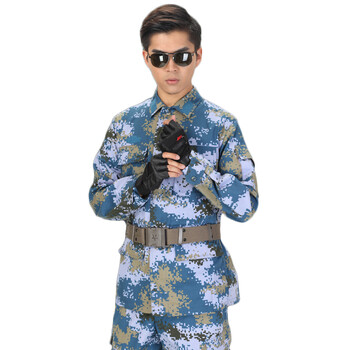 逐波(zooboo)海洋迷彩服套装男特种兵军装冬季海军迷彩服作训服套装