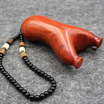 享丽莱 紫光檀八棱胖飞虎木弹弓木质实木原木黑檀反曲精准扁皮弹弓 血