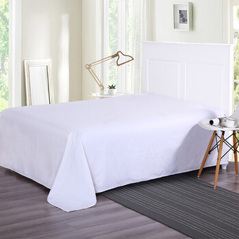 白色单人床单