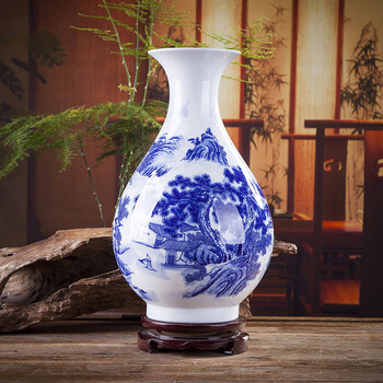 中国　青花　花卉文玉壷春瓶　N　R8966 1b50f7_4c167d7dba24489b8667d71