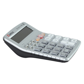 齐心语音计算器 12位大屏幕桌面计算机 1512学生办公文具用品 C-1260