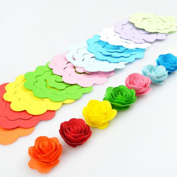 俊雅(JUYA)衍纸全新花型系列   玫瑰卷   花朵卷纸 特色创意装饰纸条卷纸可批发 10色(推荐)