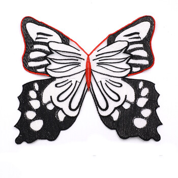 刺绣蝴蝶镂空蕾丝补丁贴欧根纱衣服贴布时尚裙子修补装饰手工diy bm42