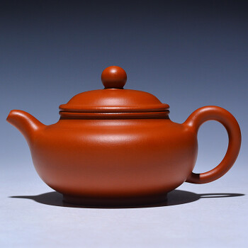 吉羊 宜兴紫砂壶茶具名家手工小茶壶 原矿朱泥扁掇球壶150毫升