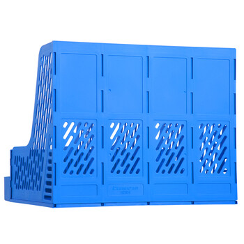 齐心(COMIX)加厚带笔筒 四联文件架文件框 耐用文件筐资料架 蓝B2034 齐心(COMIX)加厚带笔筒 四联文件架文件框 耐用文件筐资料架 蓝B2034