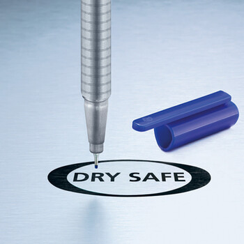 施德楼（STAEDTLER）针管笔勾线笔 0.3mm纤维头水性墨水可洗直液签字笔 美术绘图描线速干笔 蓝色5支334-3