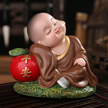 小和尚摆件装饰品创意礼品卡通人物圣诞节礼物 平安