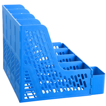 齐心(COMIX)加厚带笔筒 四联文件架文件框 耐用文件筐资料架 蓝B2034 齐心(COMIX)加厚带笔筒 四联文件架文件框 耐用文件筐资料架 蓝B2034