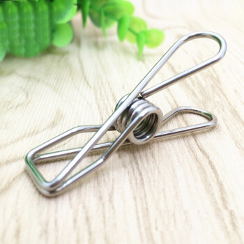 个装不锈钢夹晒衣小夹子弹簧夹晾衣夹防风强力夹袜夹衣服实心线夹夹子