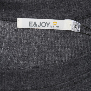 艾格 E&joy 冬季 休闲不规则下摆T恤14082814260 深灰色 165/38/M