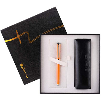 毕加索(pimio)钢笔礼盒装 签字笔 笔袋套装商务办公送礼男女生日礼物学生练字成人礼品笔5510橙黄色 毕加索(pimio)钢笔礼盒装 签字笔 笔袋套装商务办公送礼男女生日礼物学生练字成人礼品笔5510橙黄色