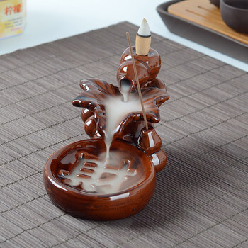 积和倒流香炉创意摆件紫砂陶瓷财福禄寿家用居室茶道几香薰台座生日小礼品电视柜装饰品财 窑变釉 图片价格品牌报价 京东