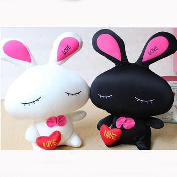 欧华得oad 车载卡通竹炭包love黑白情侣咪兔子 爱心兔
