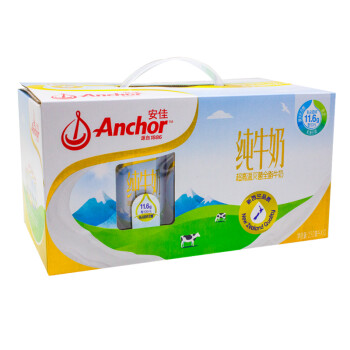 Anchor安佳牛奶 新西兰进口 礼盒装整箱 全脂纯