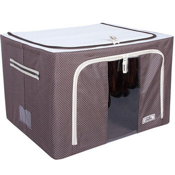 乐扣乐扣牛津布大号收纳箱 多规格单个装 双开门99l咖啡色