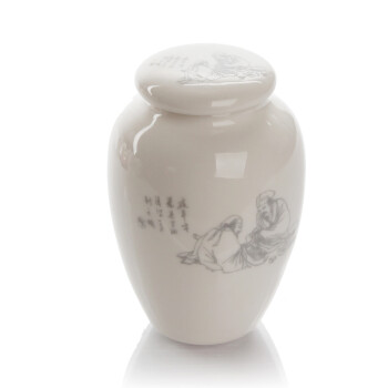
                                        辉跃茶具 陶瓷茶具功夫茶具陶瓷茶叶罐密封罐储存罐六款茶叶罐 款二灰茶圣才茶叶罐                