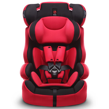 感恩ganen 宝宝汽车儿童安全座椅 旅行者 红黑色 9个月-12岁