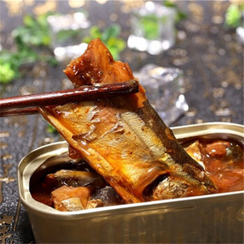大连特产海鲜即食罐头 香辣蒲烧秋刀鱼罐头 鱼肉罐头120g