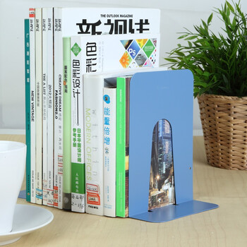 齐心(COMIX)9英寸金属铁桌面书立置物架书收纳桌上书架 办公书靠2片 办公学习用品 蓝 A1100 齐心(COMIX)9英寸金属铁桌面书立置物架书收纳桌上书架 办公书靠2片 办公学习用品 蓝 A1100