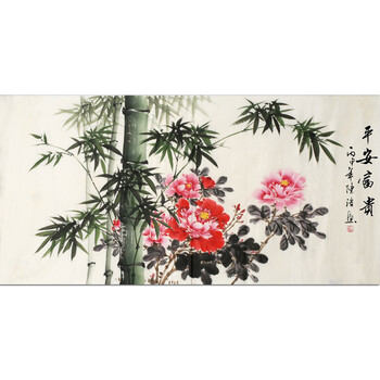 结束06章建中《迎客松》240cmx97cm拍卖已结束06当代印象山水画家