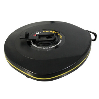 得力(deli)50m耐用皮卷尺操场盘式皮卷尺软尺测量尺子 8219 黑色 得力(deli)50m耐用皮卷尺操场盘式皮卷尺软尺测量尺子 8219 黑色